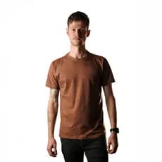 Camiseta Masculina Marrom Lisa Básica 100% Algodão