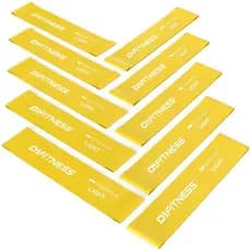 Mini Band Amarela - D1FITNESS - Leve - 10un