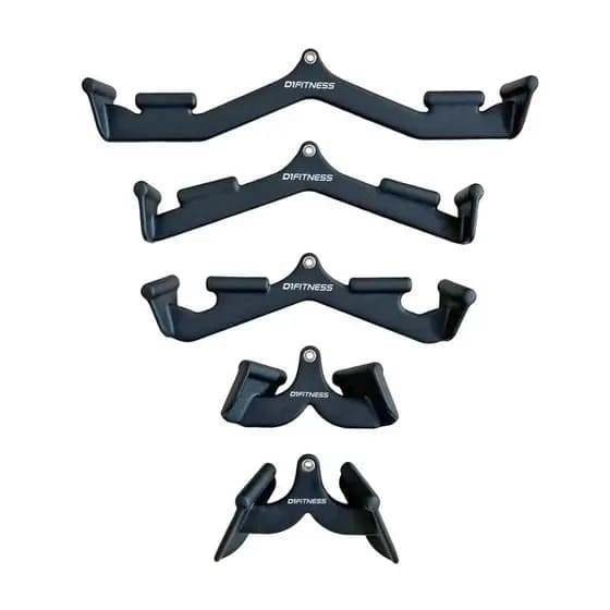 Kit Puxadores Anatômicos Academia Musculação 5 peças