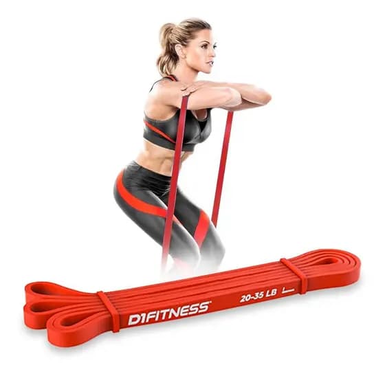 Super Band D1 FITNESS Elástico Vermelho 1,2 cm
