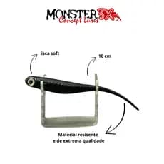 Isca artificial shad –Isca Shad Minnow Monster 3x – 10cm – Isca Soft - Shad – Tucunaré
