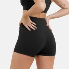 Shorts Academia Fitness Cós Alto Feminino Zero Transparência Alta Compressão