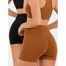 Kit 2 Shorts Empina Bumbum Cintura Alta Feminino Fitness Corrida Academia