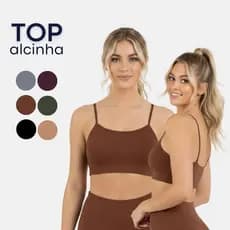 Kit 2 Top Academia Fitness base Duplo Alcinha Suplex Sem Bojo