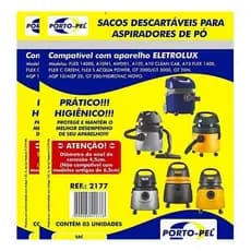 kit 6 sacos p/ aspirador Pó Electrolux Flex1400 Awd01 Aqp20 referencia 2177