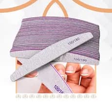 Kit 3/5/10 Lixas Boomerang ou Banana Polidora Manicure Profissional Unhas 100/180 Unidades