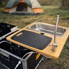 Kit Cozinha para Camping Mesa Dobrável + Fogareiro Portátil
