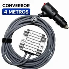 Conversor Dc com Botão P/ Starlink Mini 12/24v 30v 3 Em 1 Veicular 4 metros