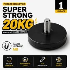 [BR Envio Imediato] Fixador Magnético Emborrachado Ímã De Borracha 66mm Neodímio