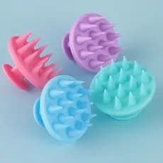 Massageador Capilar de Silicone Auxilia no Crescimento - Escova Massageadora, Banho, Couro Cabeludo, Cabelo, Spar