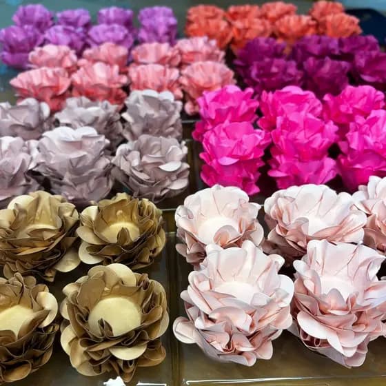 Forminhas Flor p/ Doces Finos – Kit 40 ou 80 un – New Style - Para Casamentos/Aniversarios