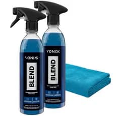 2 Ceras Blend Vonixx Automotivas Vitrificadora Carnaúba + Sílica + Toalha Líder