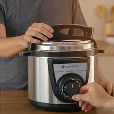 Panela de Pressão Elétrica Mecânica INOX 4 litros 220v ou 127v