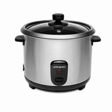Panela de Arroz Elétrica Inox 6 Xícaras Antiaderente Tampa de Vidro 220v ou 127v