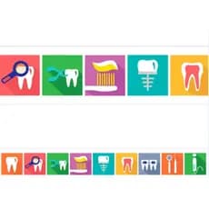 Kit 4 Faixas Decorativa Adesiva Dentista Dentes consultorio Odontologico