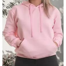 Moletom Canguru Feminino Liso Blusa De Frio Rosa Flanelado Unissex Com Capuz Envio Rápido
