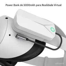 Compatível com Meta Quest 2/3/3s, Power Bank de Carregamento VR 5000mAh, Power Bank de Backup para Carregar Telefones, P