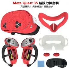 Adequado para Meta Quest 3S Capa Protetora de Silicone Conjunto de 7 Peças de Silicone Quest 3S Acessórios Conjunto de S
