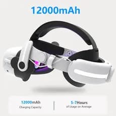 Compatível com o Headset Meta Quest 3S, Headset de Carregamento de 12000mAh, Acessórios VR