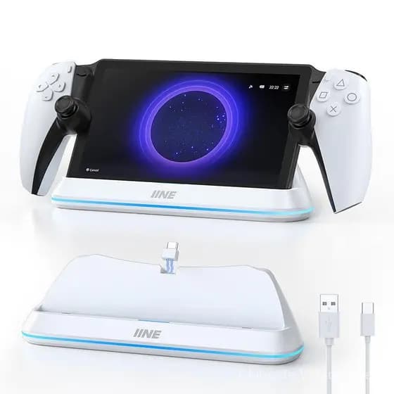 Doca de Carregamento Portátil PS5 Portal de Bom Valor, Doca Única de Carregamento Magnético para Jogos PS5 com Efeito de