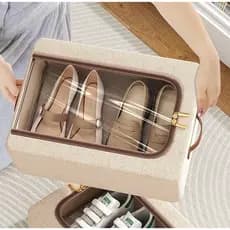 Armazenamento Para Sapatos | Organizador de Sapatos Dobrável com Janela Transparente