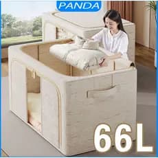 Caixa Organizadora 66L 50x40x33cm Antimofo Impermeável Guarda Roupas Brinquedos Sapatos Viagem Zíper Antivazamento  4.9