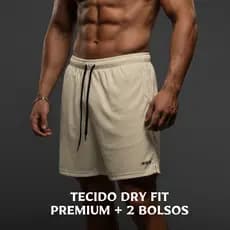 Bermuda Básica Dry Com Bolso Masculina P ao G3 Plus Size RUN Esportiva Academia Cross Treino