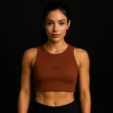 Cropped Regata Canelada Feminina Tecido Romantic RUN Training Fitness Casual Academia