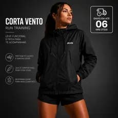 Jaqueta Corta Vento Feminina Impermeável com Capuz Plus Size P ao G4 Proteção Garoa Original Run