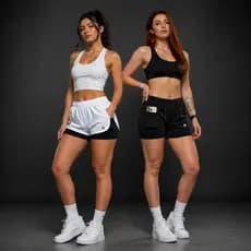 Kit 2 Shorts Dry Duplo 2 em 1 Feminino Altrix Oficial | Ideal p/ Treinar com Estilo e Conforto