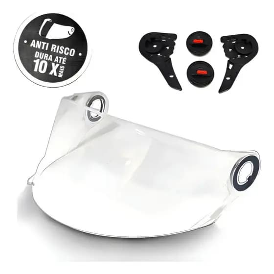Viseira Ls2 FF358 Cristal Transparente FW3 GT Helt Strada TEX Anti Risco com Kit Reparo Completo