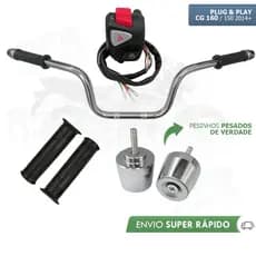 Kit Guidão Cg Cargo + Punho Cb 500 + Peso Pcx + Manopla