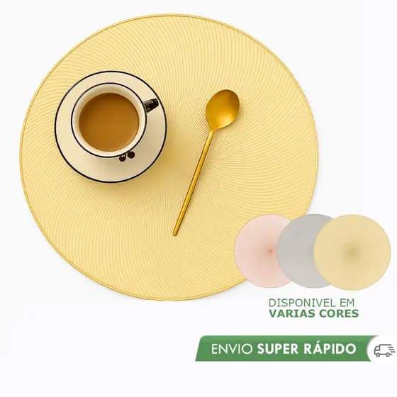 Kit Jogo Americano Sousplat de Luxo Para Mesa de Cozinha Sala de Jantar 4 / 6 / 8 peças