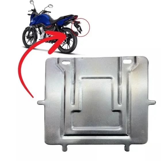 Suporte Protetor Placa Moto Mercosul Universal Moldura Ferro