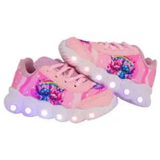 Tênis Led Infantil Menina Stitch Rosa Feminino Led Luz Colorido Pisou Piscou Super Confortável Lançamento