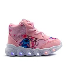 Bota Led Menina Infantil Feminino Luz Led Colorido Pisou Piscou Confortável Leve Macio Para Meninas