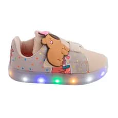 Tenis Infantil Led Capivara Led Meninos e Meninas Led Luz Colorido Pisou Piscou Lançamento Leve Macio e Confortavel