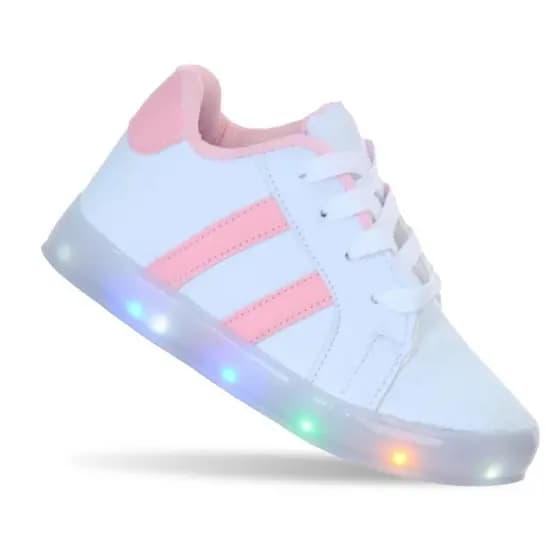 Tenis Led Menina Casual Led Luzes Coloridas Feminino