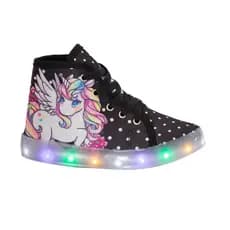 Botinha Led Tenis Bota Infantil Led Unicornio Feminino Bota Confortável Para Meninas