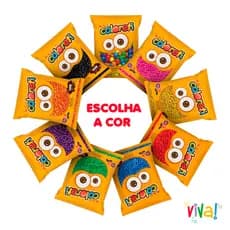 Kit Confete de Chocolate Coloreti Jazam Várias Cores 500g Para Festas e Aniversários 1 2 3 Pacotes