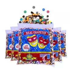 Kit 10 Pacotes De Confete Papel Colorido Para Carnaval Festas Eventos e Comemorações 100g