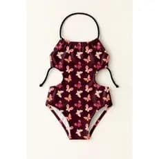 Maiô Infantil Frente Única Menina Feminino Moda Praia Natação Banho Estampas De Borboletinhas