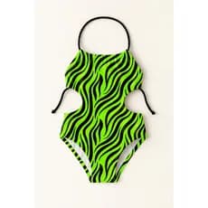 Maiô Infantil Frente Única Menina Feminino Moda Praia Natação Banho Estampas Animal Print