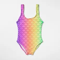 Biquini Maiô Infantil Menina Feminino Moda Praia Natação Banho Estampas  Escamas De Sereia