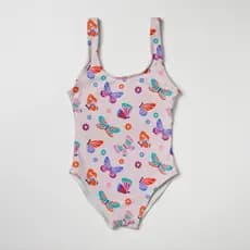 Biquini Maiô Infantil Menina Feminino Moda Praia Natação Banho Estampas De Borboletinhas