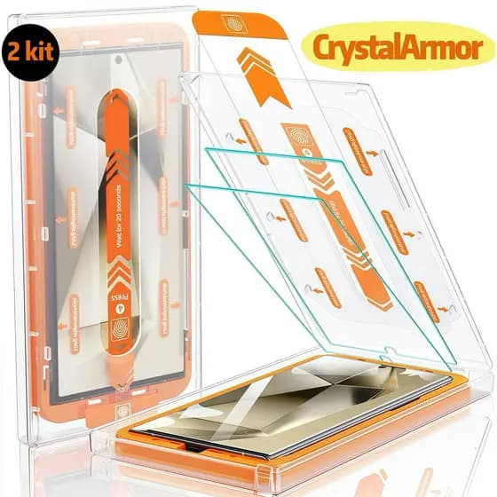 CrystalArmor 2 Pcs Vidro Temperado Para Samsung Galaxy S26Ultra/S26/S25/S24/S23/S22/FE/Plus/ Ultra 4G5G HDPelícula Prote