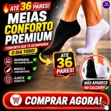 Kit meias soquete até 36 pares confortável Cano Curto Masculina Feminina menor preço
