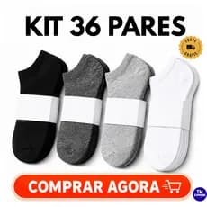 Kit meias até 36 Pares De Meias Soquete masculino ou feminino unissex meias confortáveis
