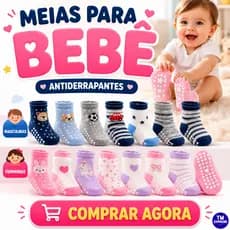 Meia bebê até 12 Pares de 0 a 12 Meses Masculino ou feminino para Recém Nascidos com Antiderrapante Confortáveis