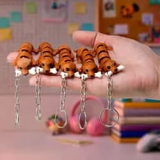 Chaveiro Cachorro Basset, Cachorro Salsicha, Articulado e Divertido